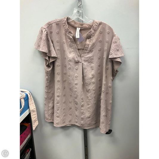 Top Short Sleeve By B In Mauve, Size: Xxl