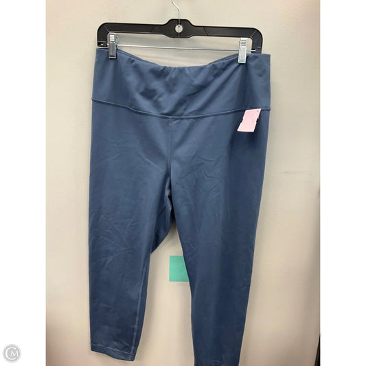 Athletic Leggings By Yogalicious In Blue, Size: Xxl