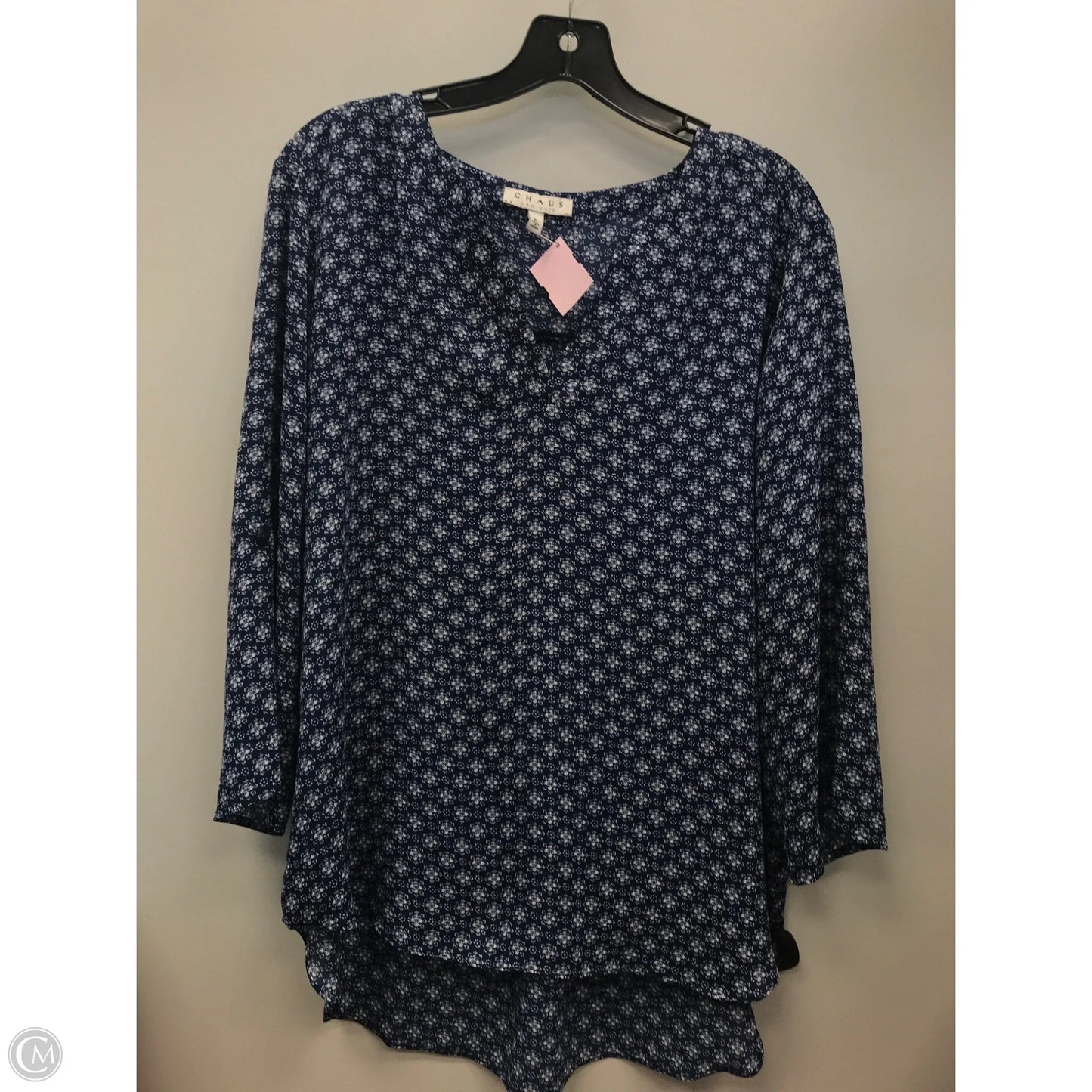 Top Long Sleeve By Chaus In Blue, Size: Xl