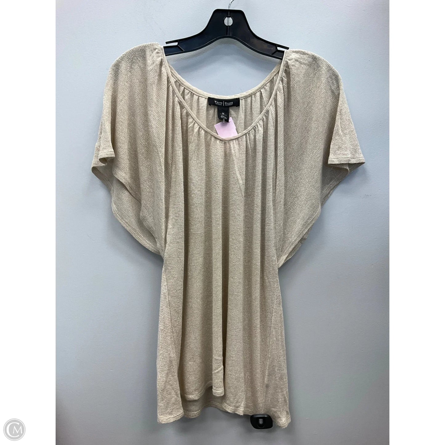 Top Short Sleeve By White House Black Market In Gold, Size: M