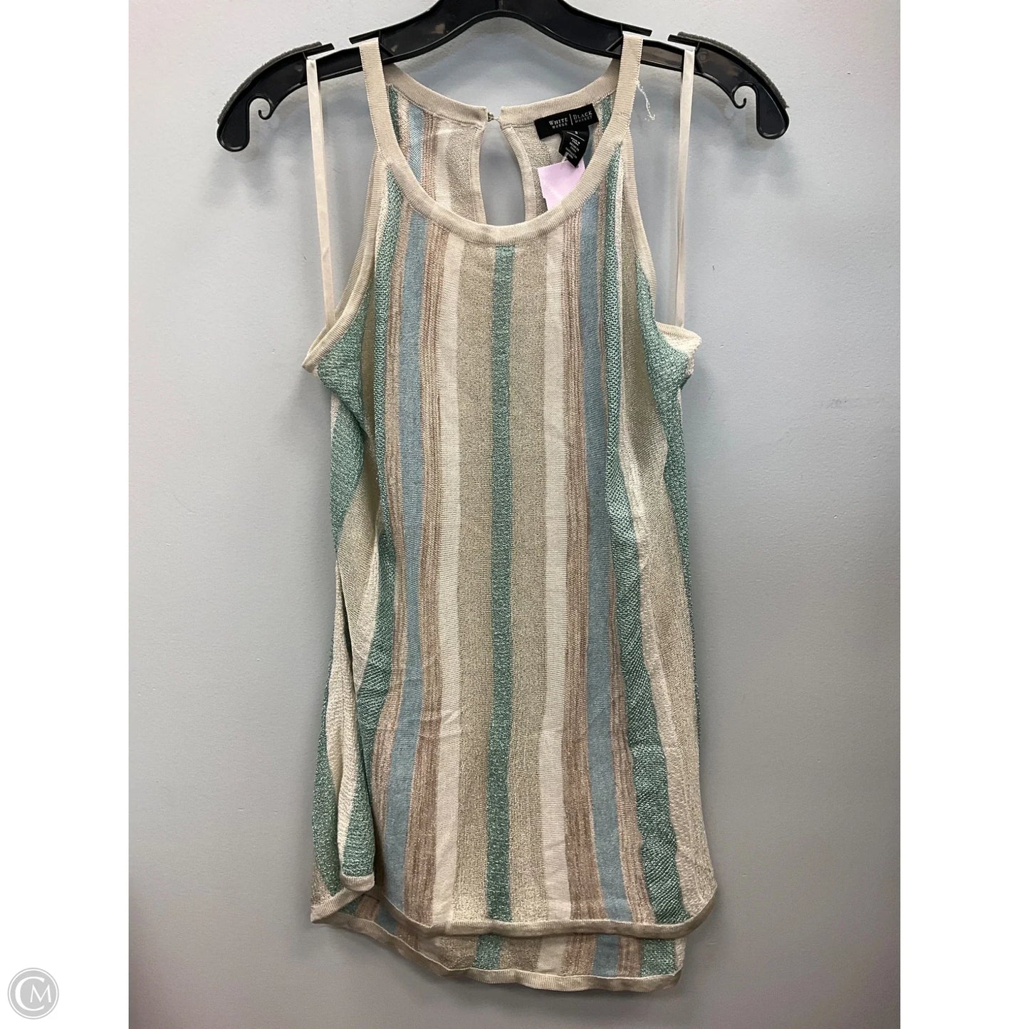 Top Sleeveless By White House Black Market In Blue & Cream, Size: S