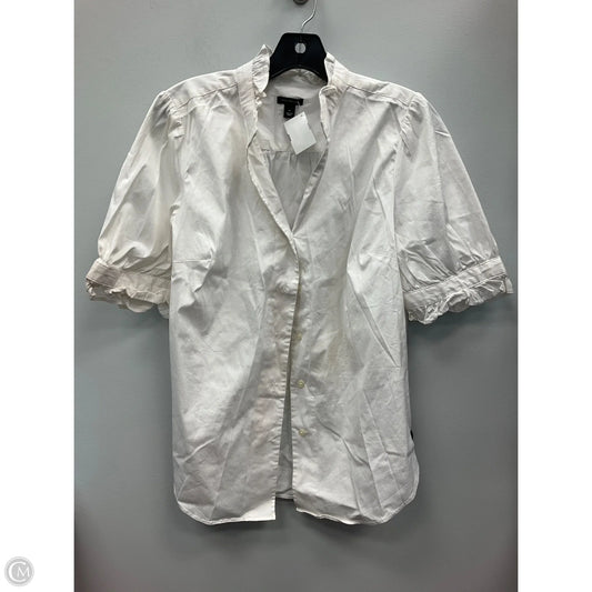Top Short Sleeve By Ann Taylor In Cream, Size: M