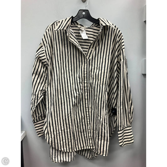 Top Long Sleeve By H&m In Striped Pattern, Size: L