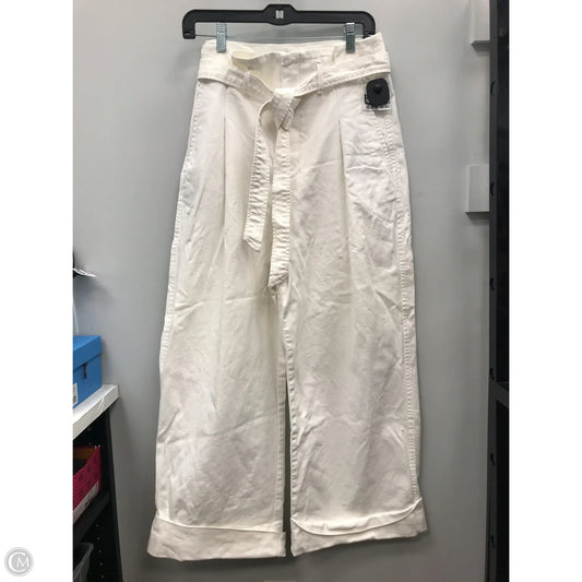 Jeans Wide Leg By Ann Taylor In White, Size: 12