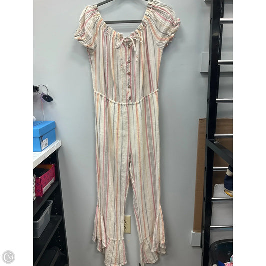 Jumpsuit By Vintage Havana In Striped Pattern, Size: L