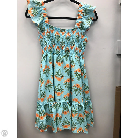 Dress Casual Short By By The River In Blue & Orange, Size: M