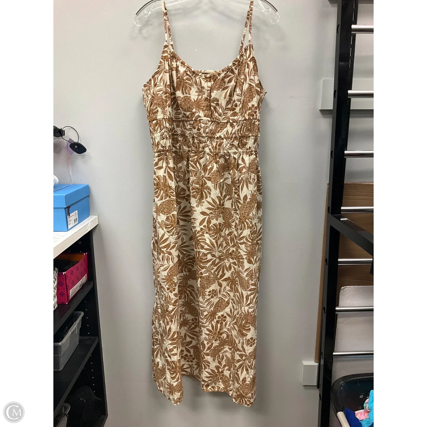 Dress Casual Midi By Ana In Tan, Size: Xl