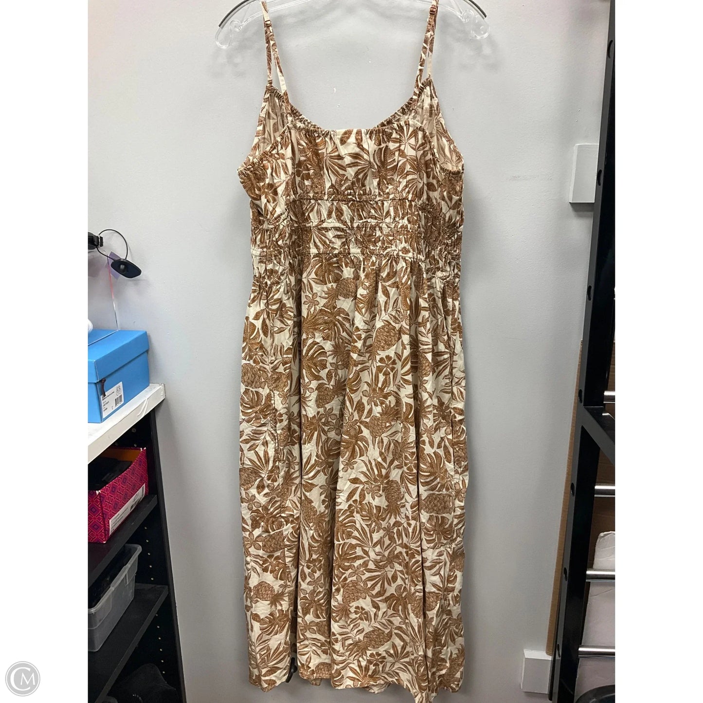 Dress Casual Midi By Ana In Tan, Size: Xl