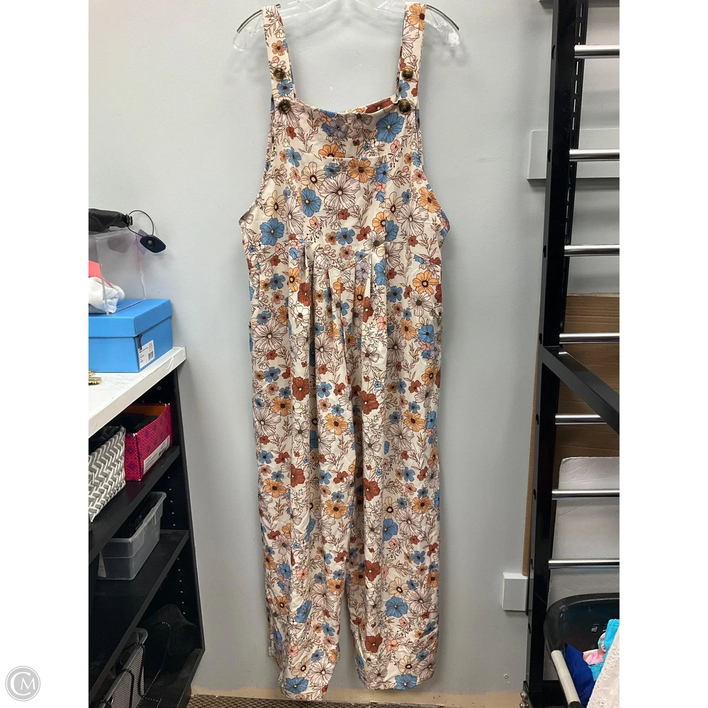 Jumpsuit By Emery Rose In Floral Print, Size: 1x