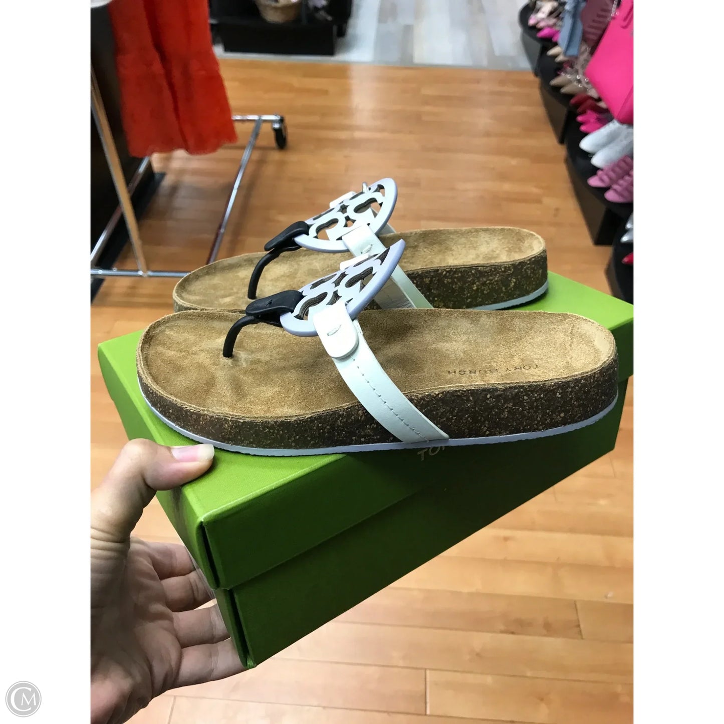Sandals Designer By Tory Burch In White, Size: 5.5