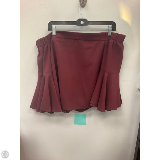 Top 3/4 Sleeve By Topshop In Maroon, Size: 8