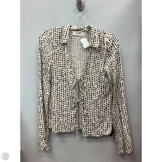 Top Long Sleeve By Pull&bear In Polkadot Pattern, Size: M