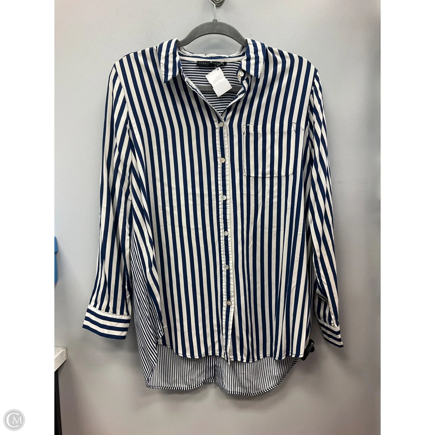 Top Long Sleeve By Jane And Delancey In Striped Pattern, Size: M