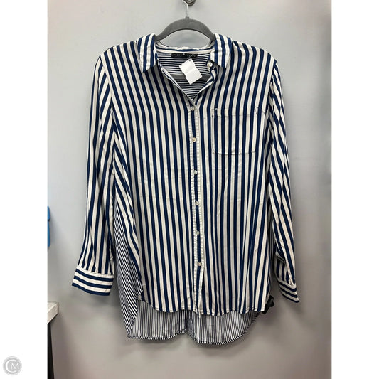 Top Long Sleeve By Jane And Delancey In Striped Pattern, Size: M