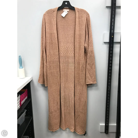 Sweater Cardigan By Knox Rose In Brown, Size: Xxl