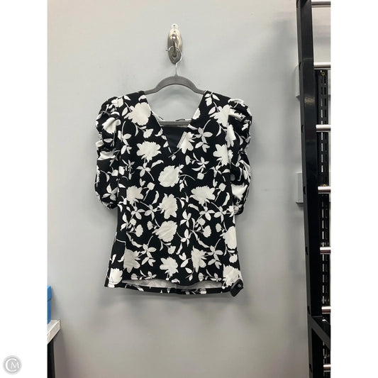 Top Short Sleeve By Melloday In Black & White, Size: M