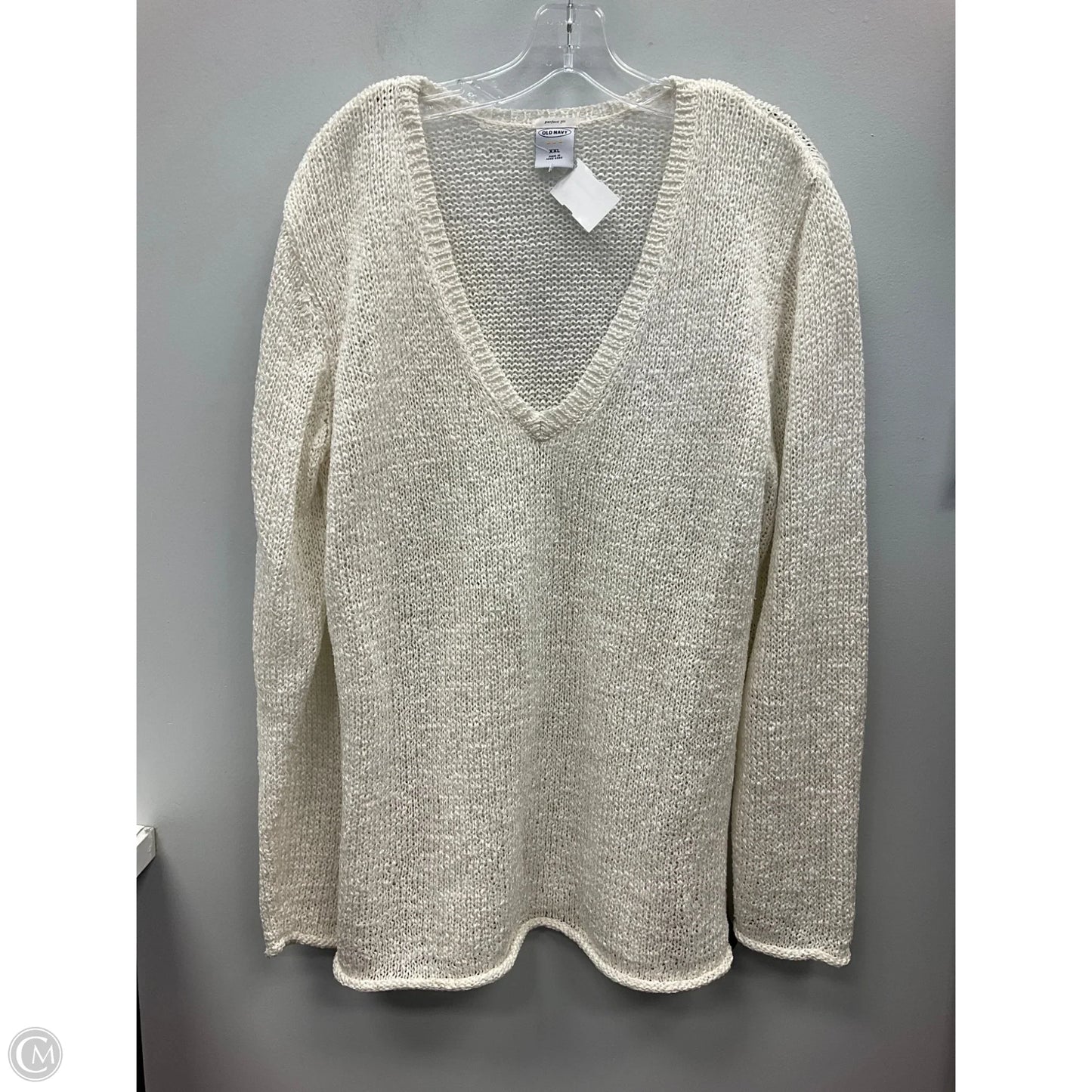Sweater By Old Navy In White, Size: Xxl
