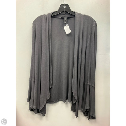 Sweater Cardigan By Inc In Grey, Size: L