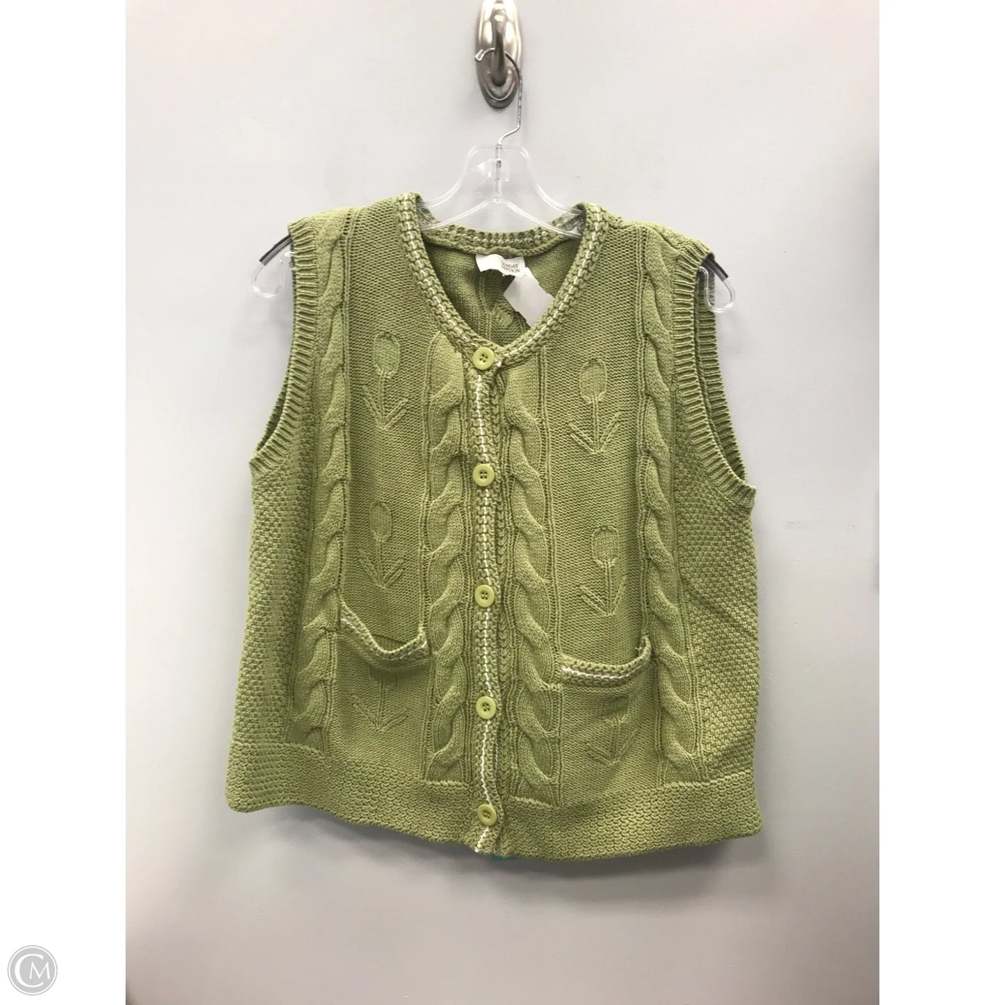 Vest Sweater By Sunday Edition In Green, Size: L
