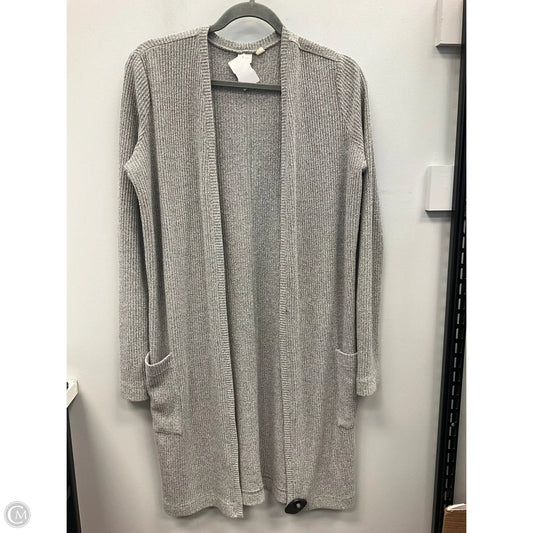 Sweater Cardigan By Gap In Grey, Size: S