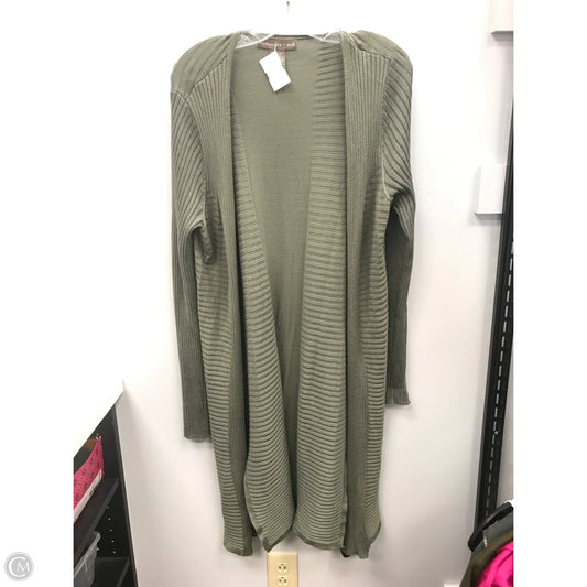 Sweater Cardigan By Clothes Mentor In Green, Size: L