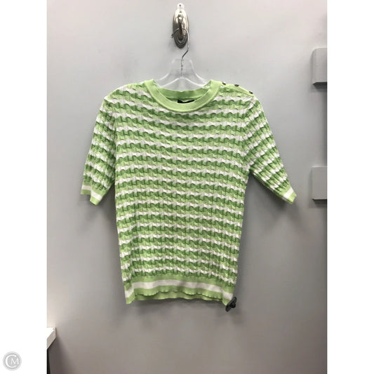 Sweater Short Sleeve By Tahari In Green, Size: M