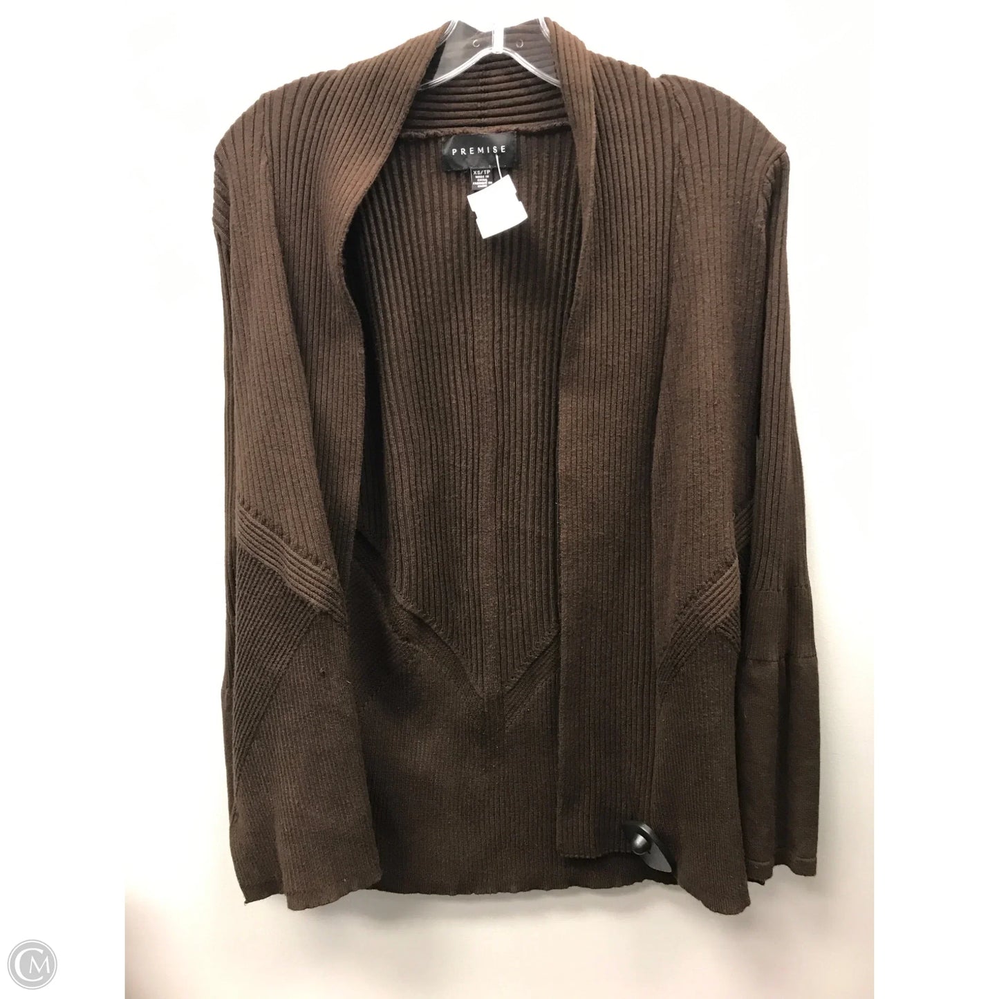 Sweater Cardigan By Premise In Brown, Size: Xs
