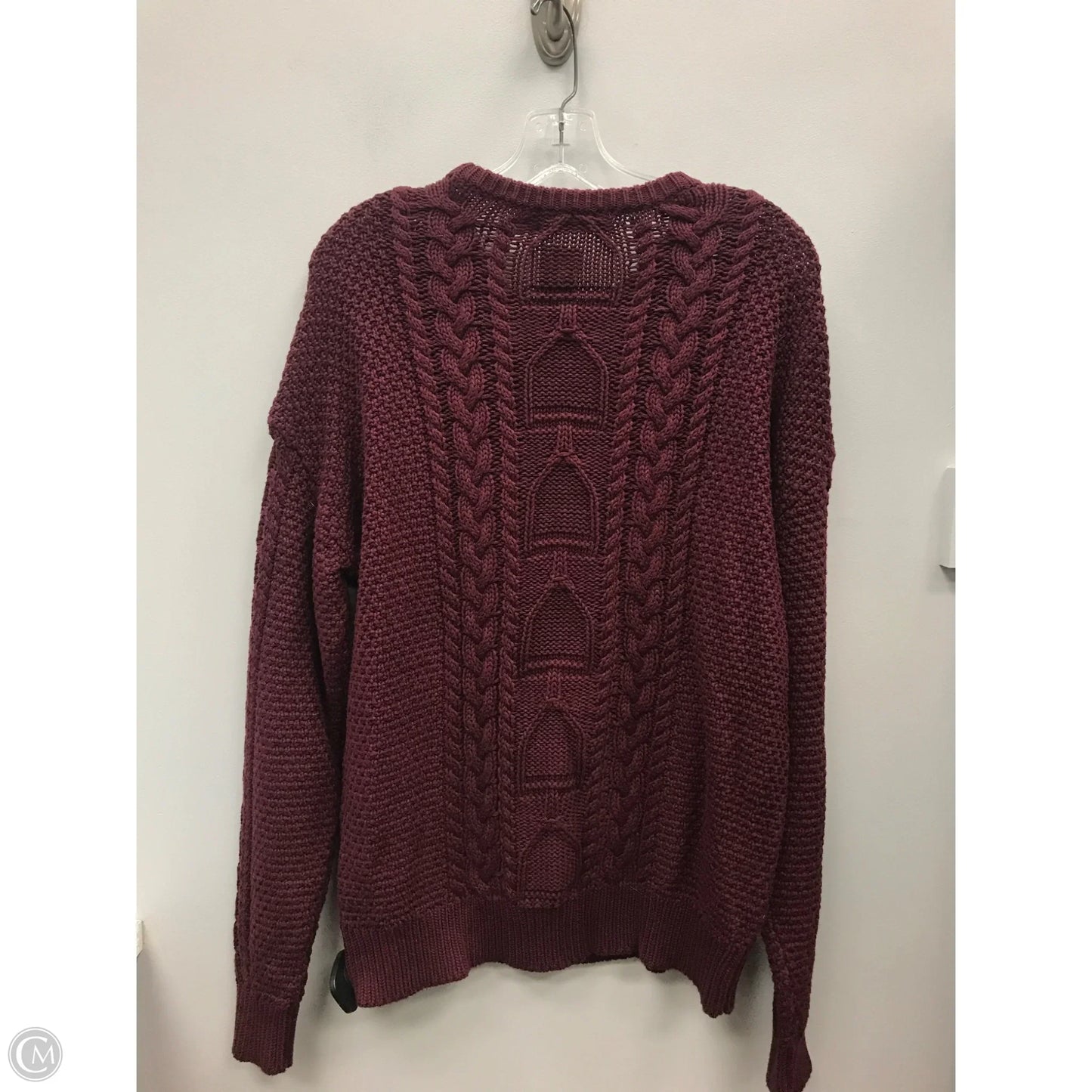 Sweater By Lauren By Ralph Lauren In Maroon, Size: M