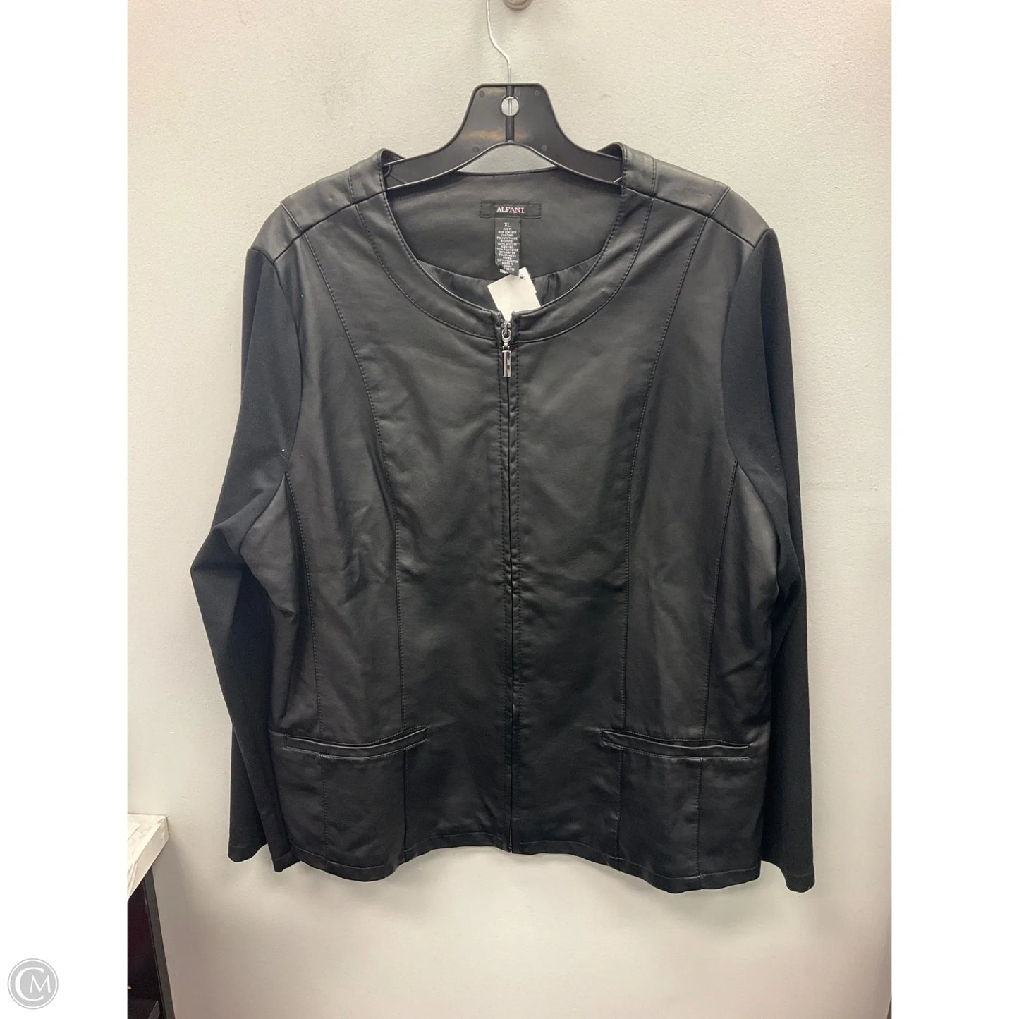Jacket Moto By Alfani In Black, Size: Xl