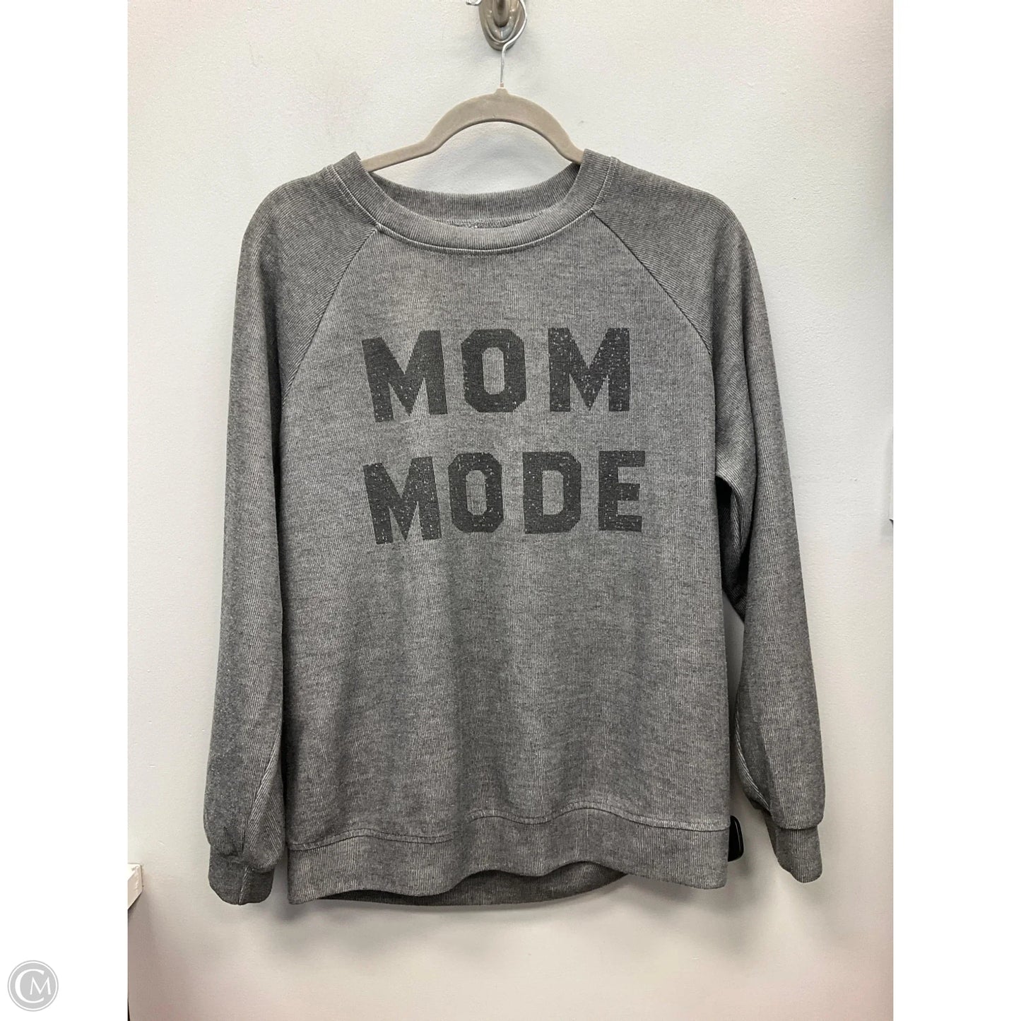 Top Long Sleeve By Clothes Mentor In Grey, Size: M