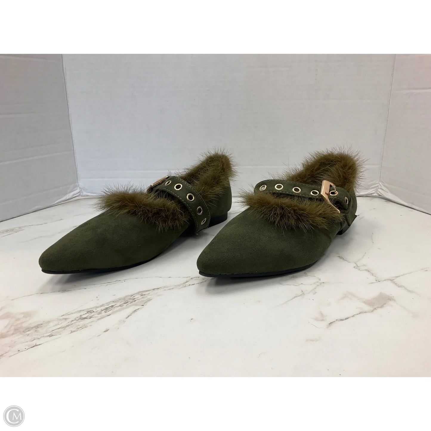 Shoes Flats By Clothes Mentor In Green, Size: 7.5