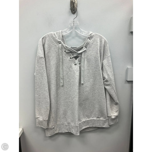 Sweatshirt Hoodie By Avon In Grey, Size: M