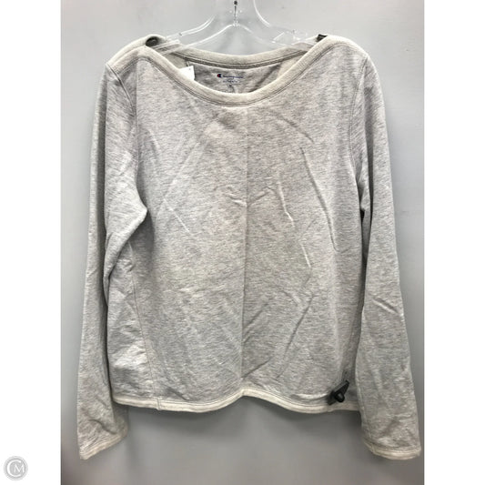 Athletic Top Long Sleeve Crewneck By Champion In Grey, Size: M