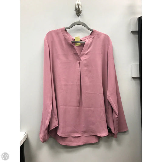 Top Long Sleeve By Clothes Mentor In Pink, Size: Xl