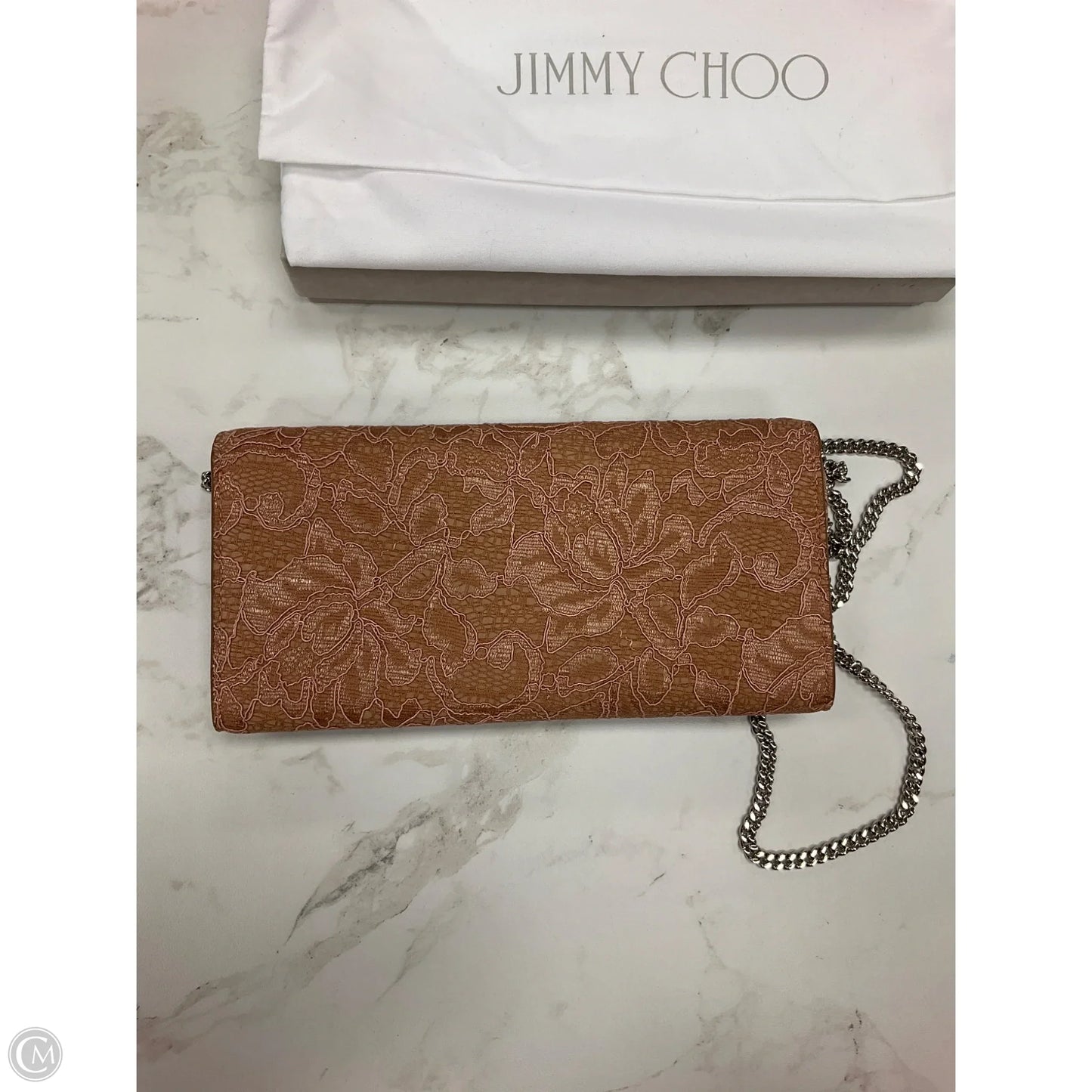 Clutch Luxury Designer By Jimmy Choo, Size: Large