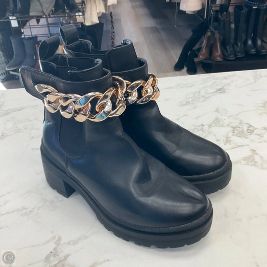 Boots Designer By Halston In Black, Size: 6.5