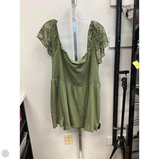 Top Short Sleeve By Torrid In Green, Size: 4x
