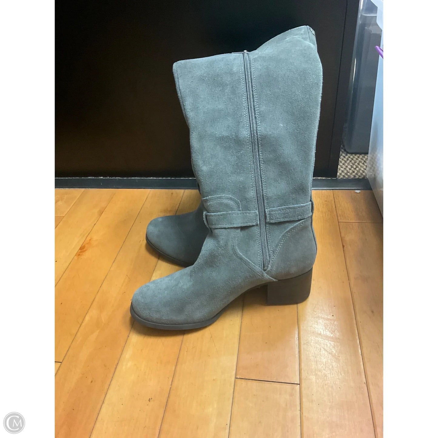 Boots Knee Heels By Koolaburra By Ugg In Grey, Size: 8.5