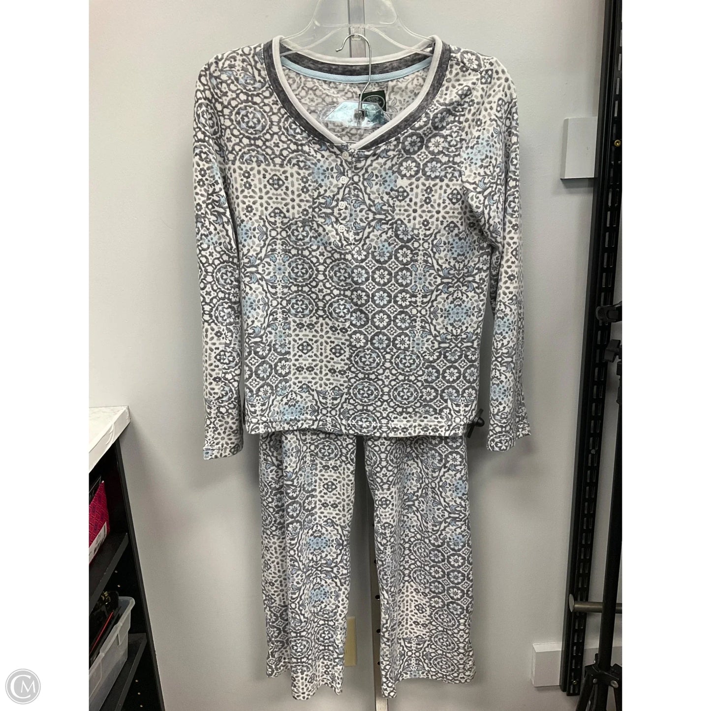 Pajamas 2pc By Laura Ashley In Grey, Size: S