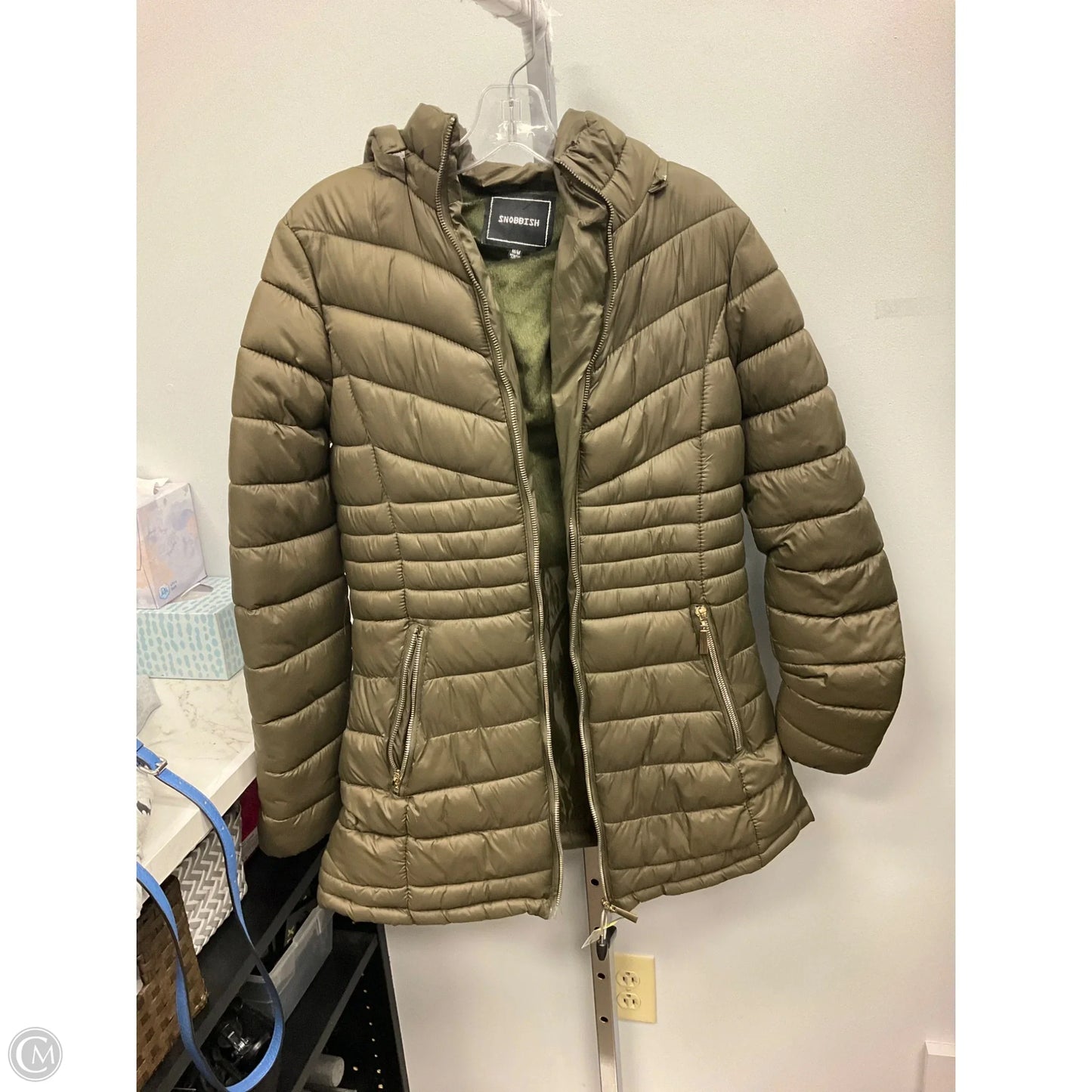 Coat Puffer & Quilted By Clothes Mentor In Green, Size: M