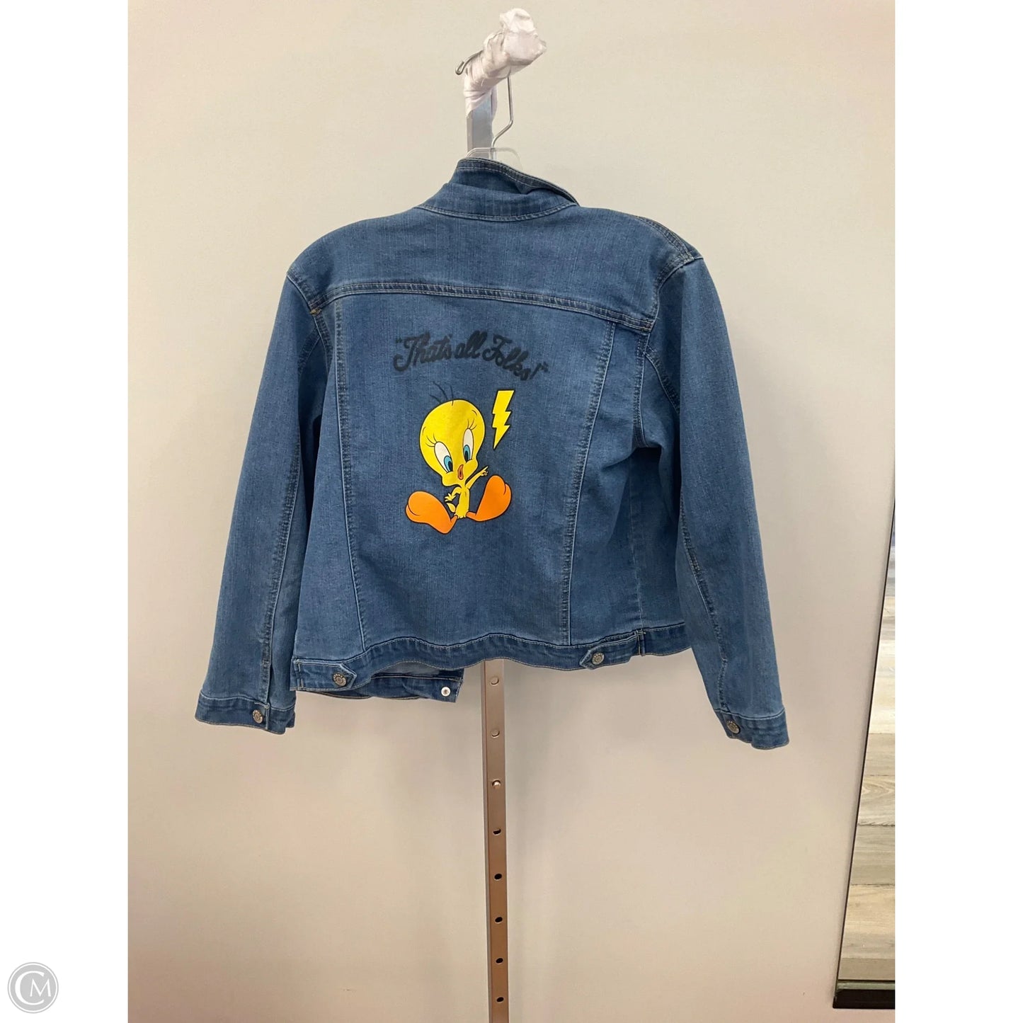 Jacket Denim By Clothes Mentor In Blue, Size: M