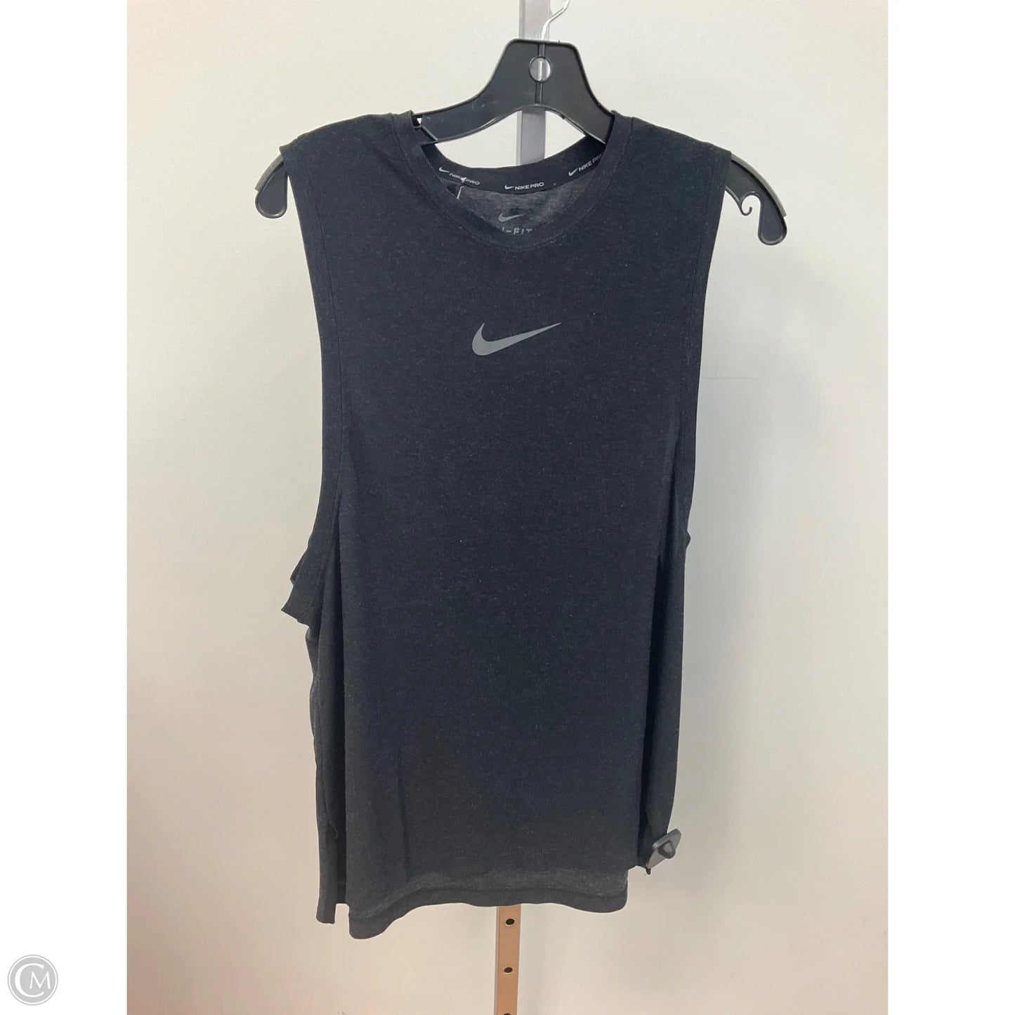 Athletic Tank Top By Nike In Grey, Size: M