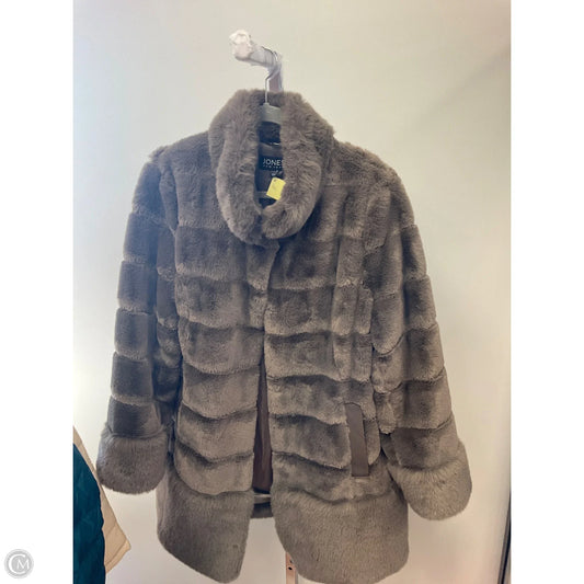 Coat Faux Fur & Sherpa By Jones New York In Brown, Size: Xl