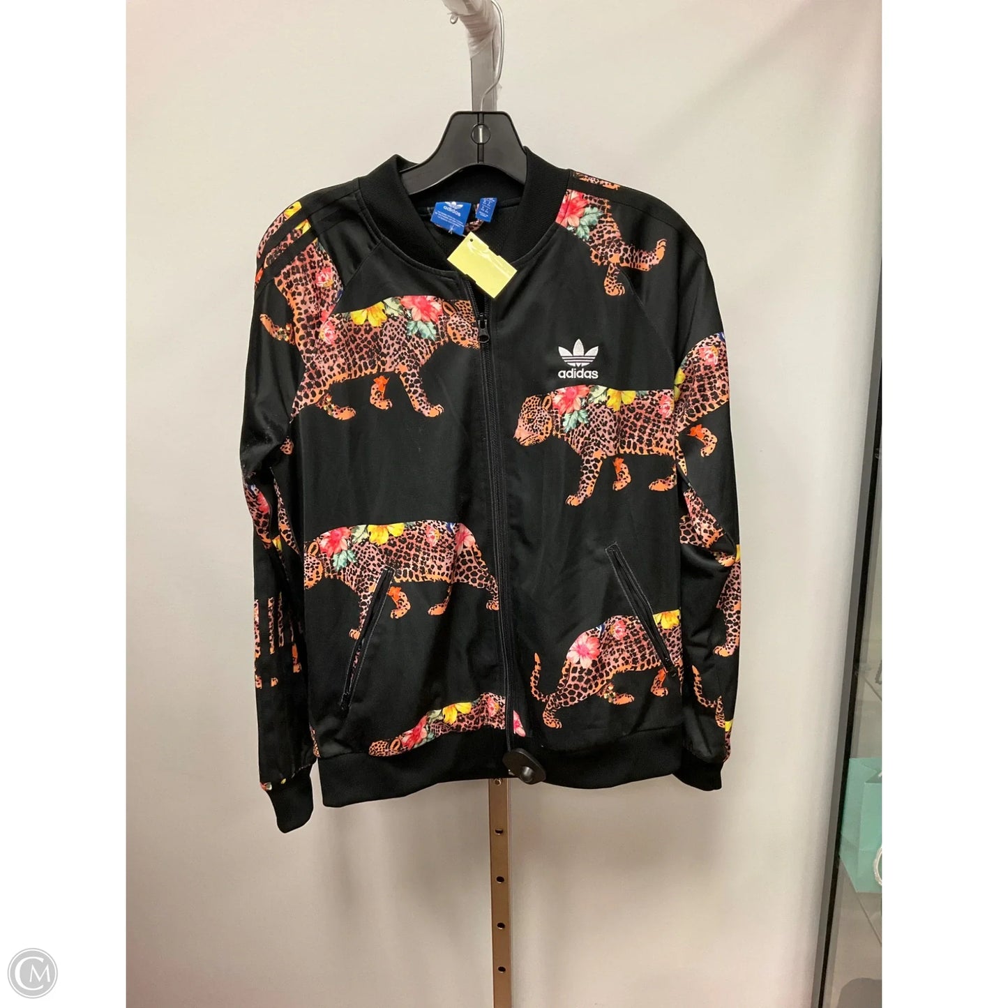 Athletic Jacket By Adidas In Animal Print, Size: M