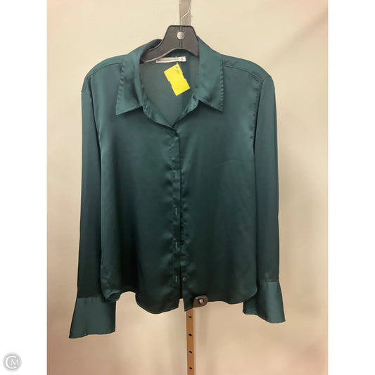 Top Long Sleeve By Abercrombie And Fitch In Green, Size: M
