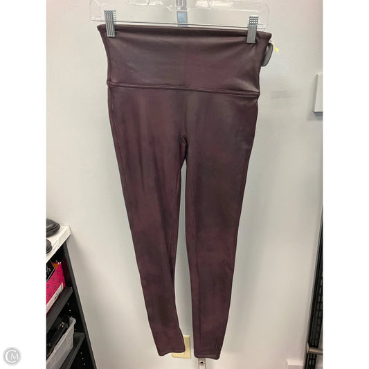 Athletic Leggings By Spanx In Maroon, Size: M