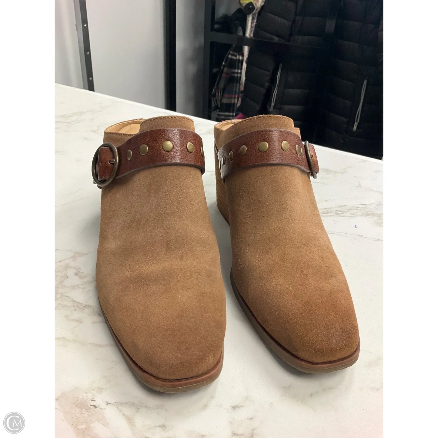 Shoes Heels Block By Sofft In Brown, Size: 11