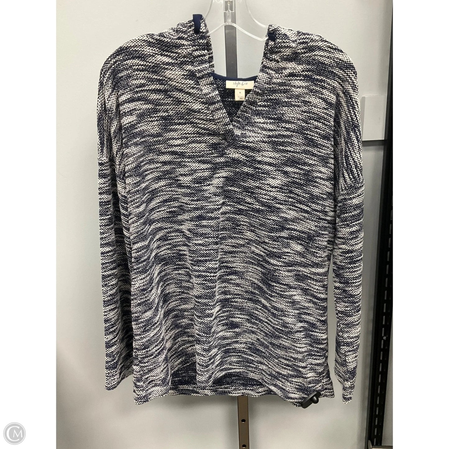 Sweater By J. Crew In Blue & White, Size: M
