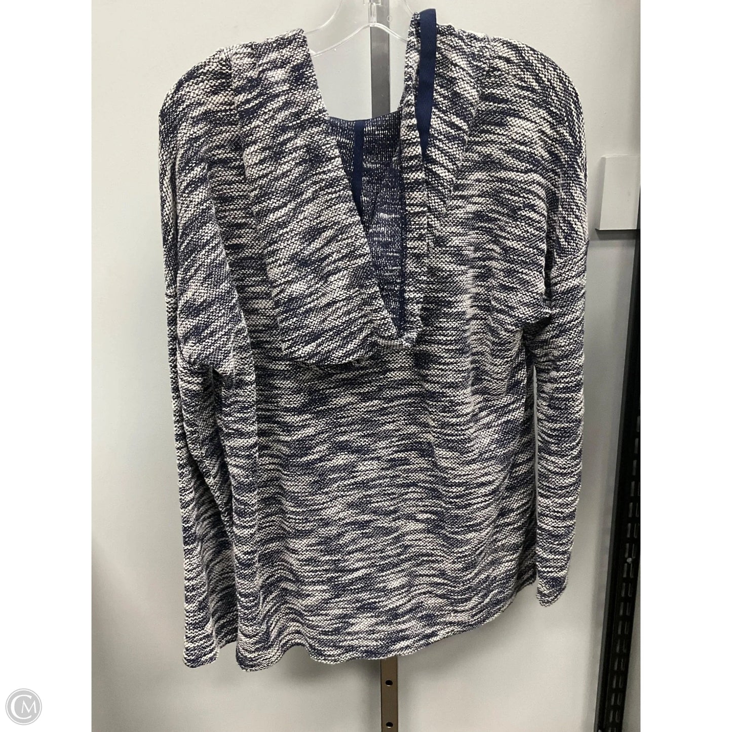 Sweater By J. Crew In Blue & White, Size: M