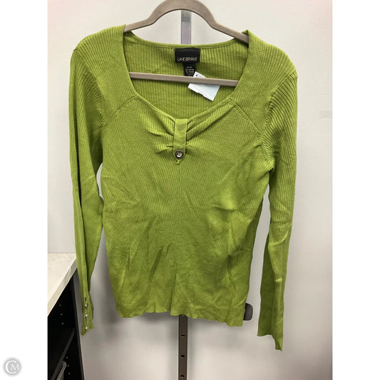 Top Long Sleeve By Lane Bryant In Green, Size: Xxl